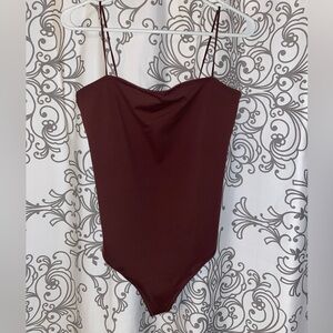 Abercrombie & Fitch Soft A & F seamless brown bodysuit
